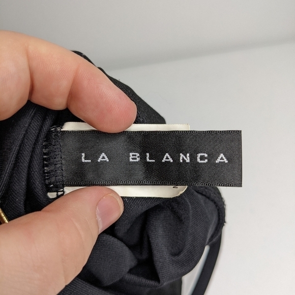 La Blanca black twist halter tankini top 10 - Picture 7 of 8